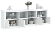 vidaXL Aparador com luzes LED 202x37x67 cm branco