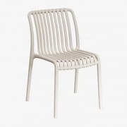 Pacote De 4 Cadeiras De Jardim Empilháveis De Polipropileno Wendell Tapioca Bege - Sklum