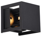 Candeeiro de Parede Moderno Preto Incl. LED IP44 - Edwin Quadro