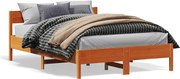 vidaXL Cama sem colchão 150x200 cm madeira pinho maciça castanho-mel