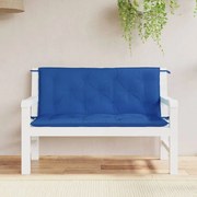 Almofadões banco jardim 2 pcs 120x50x7cm tecido oxford azul
