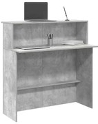 Balcão de recepção 100x50x103,5 cm deriv. madeira cinza cimento
