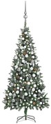 Árvore Natal artificial pré-iluminada c/ bolas e pinhas 210 cm