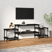 vidaXL Móvel p/ TV 157x35x52 cm derivados de madeira preto