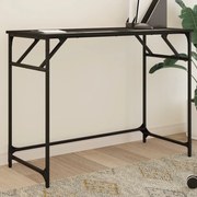 vidaXL Secretária 100x45x76cm derivados madeira/aço revestido pó preto