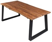 vidaXL Mesa de jantar 170x90x75 cm madeira de acácia maciça