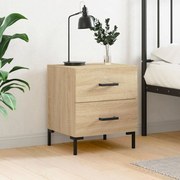 vidaXL Mesa cabeceira 40x35x47,5 cm derivados madeira carvalho sonoma