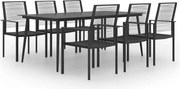 vidaXL 7 pcs conjunto de jantar para jardim