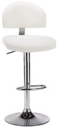 vidaXL Banco de bar couro artificial branco