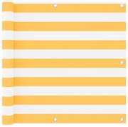 Tela de varanda 90x400 cm tecido Oxford branco e amarelo