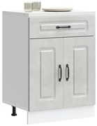 vidaXL Armário baixo de cozinha Kalmar betão madeira projetada cinza