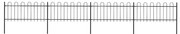 vidaXL Cerca de jardim com arco superior em aço 714,5x80 cm preta