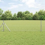 vidaXL Cerca Hexagonal 0,6 x 10m Aço Galvanizado
