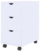 vidaXL Unidade de gavetas 33x45x60 cm branco