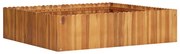 vidaXL Vaso/floreira de jardim 100x100x25 cm madeira de acácia maciça