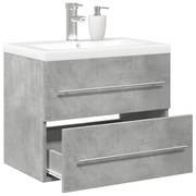 vidaXL 2 pcs conj. móveis casa banho derivados madeira cinza cimento