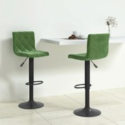 vidaXL Bancos de bar 2 pcs veludo verde-escuro