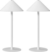 HOMCOM Lâmpada de Mesa LED com Cabo USB, Interruptor Touch, Metal, Recarregável, Branco | Aosom Portugal