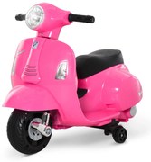 HOMCOM Mota elétrica para crianças acima de 18 meses com licença  faróis  buzina e 4 rodas 66,5x38x52 cm Rosa