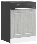 vidaXL Painel máquina lavar louça Porto cinzento sonoma 60x1,5x67 cm