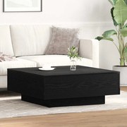 Mesa de Centro vidaXL Preta em Carvalho 80x80x31 cm em Madeira Revestida