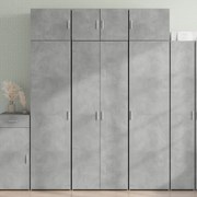 vidaXL Armário alto 70x42,5x185 cm derivados madeira cinzento cimento