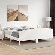 vidaXL Cama sem colchão 180x200 cm madeira de pinho maciça branco
