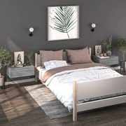 vidaXL Mesas de cabeceira montagem na parede 2 pcs cinzento sonoma