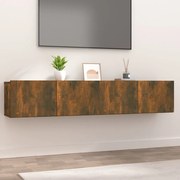 vidaXL Móveis de TV 2 pcs 80x30x30cm derivados madeira carvalho fumado
