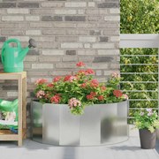 vidaXL Floreira Prateado 90 x 45 x 35 cm Aço Galvanizado