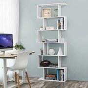 Estante sala com 6 prateleiras 70 x 24 x 190,5 cm branco