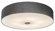 Candeeiro de teto rústico cinzento 70 cm - Drum Jute Country / Rústico,Moderno