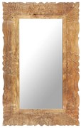 vidaXL Espelho 80x50 cm madeira de mangueira maciça