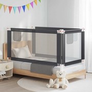 vidaXL Barra segurança p/ cama infantil tecido 160x25 cm cinza-escuro