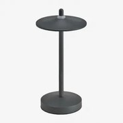Lâmpada De Mesa Led Sem Fios Para Exterior Em Ferro Zuniga Cinza Grafito - Sklum