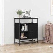 Sideboard vidaXL Preto Carvalho 69x35x80 cm Madeira Engenharia e Aço