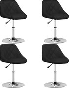 vidaXL Cadeiras de jantar 4 pcs couro artificial preto