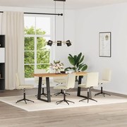 vidaXL Cadeiras de jantar 6 pcs veludo cor creme