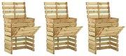 vidaXL Caixa de compostagem ripada 3 pcs 80x50x100 cm pinho impregnado