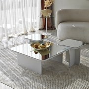 Conjunto de Mesas de Café Jazz – Branco – 80x30x80 cm, 40x35x40 cm, 40