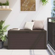 vidaXL Caixa de arrumação para jardim 116x44x55 cm castanho