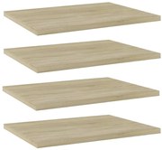 Prateleiras estante 4pcs 40x30x1,5cm contraplacado cor carvalho