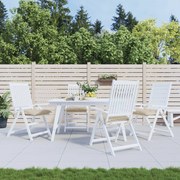 vidaXL Almofadões de cadeira 4 pcs 50x50x7 cm tecido oxford bege