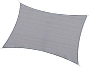 Outsunny Vela Sombra Retangular 4x3 m Proteção UV Resistente Água Bolsa Transporte Anéis Aço Inoxidável Cordas Cinza | Aosom Portugal