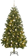 vidaXL Árvore Natal artificial articulada c/ 300 luzes LED+bolas 270cm