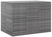 vidaXL Caixa para almofadões de jardim 145x100x103 cm vime PE cinzento