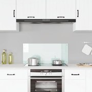 vidaXL Painel anti-salpicos de cozinha 90x40 cm vidro temperado branco