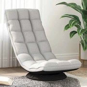 vidaXL Cadeira de piso giratória 70x51x79 cm tecido cinzento nublado