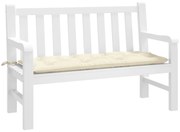 vidaXL Almofadão p/ banco de jardim 120x50x7 cm tecido Oxford creme