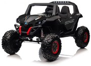 Carro elétrico para Crianças 24V 2 Lugares 4x4 Buggy UTV-MX 2000N Rodas de EVA, Assento de couro Preto